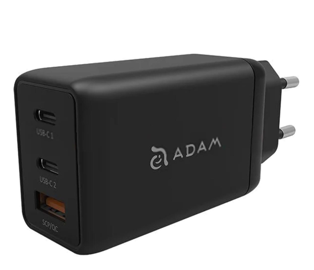ADAM elements OMNIA F6 65W PD 3.0 QC 3.0 + kabel USB-C 2m czarny AEAPAADF6EUBK - 1181817 - zdjęcie